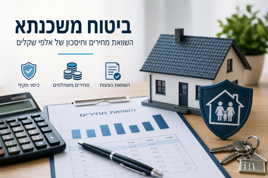 ביטוח משכנתא השוואת מחירים : איך לחסוך אלפי שקלים לאורך חיי המשכנתא